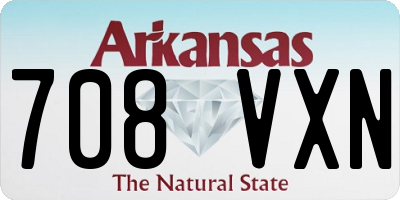 AR license plate 708VXN