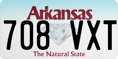 AR license plate 708VXT