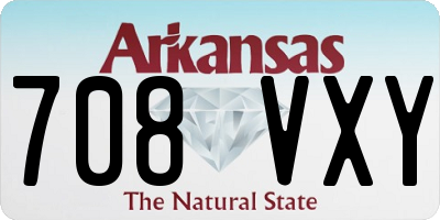 AR license plate 708VXY