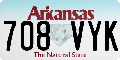 AR license plate 708VYK