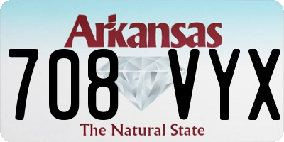AR license plate 708VYX