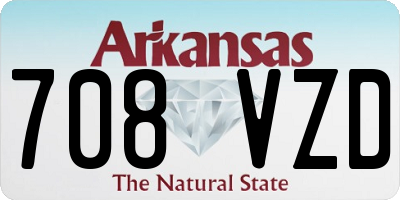 AR license plate 708VZD