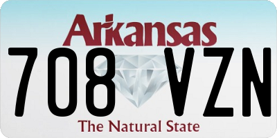 AR license plate 708VZN