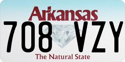 AR license plate 708VZY