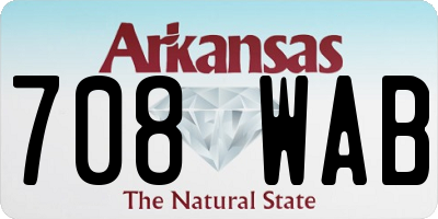 AR license plate 708WAB