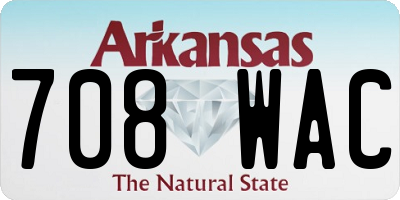 AR license plate 708WAC