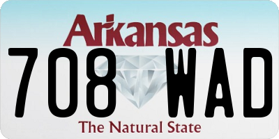 AR license plate 708WAD