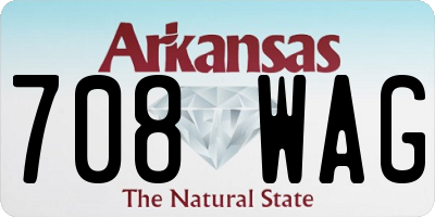 AR license plate 708WAG