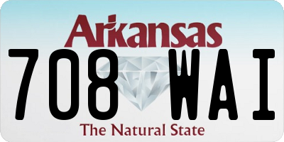 AR license plate 708WAI