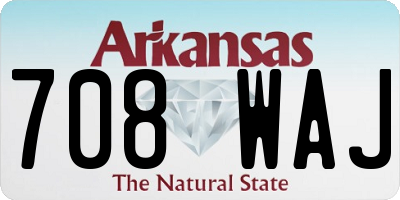 AR license plate 708WAJ