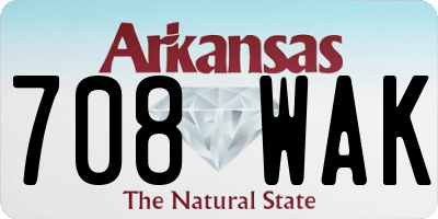 AR license plate 708WAK