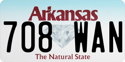 AR license plate 708WAN