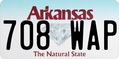 AR license plate 708WAP