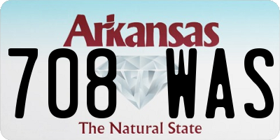 AR license plate 708WAS