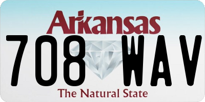 AR license plate 708WAV