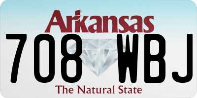 AR license plate 708WBJ