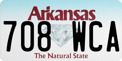 AR license plate 708WCA