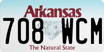 AR license plate 708WCM