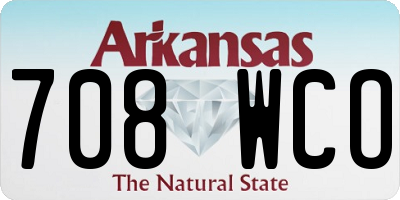 AR license plate 708WCO