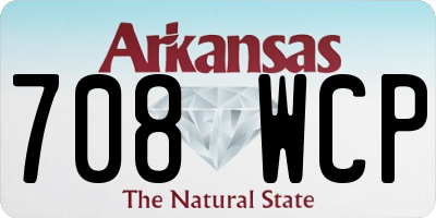 AR license plate 708WCP