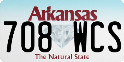 AR license plate 708WCS