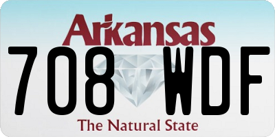 AR license plate 708WDF