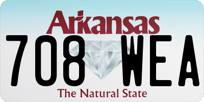 AR license plate 708WEA