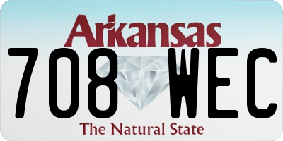 AR license plate 708WEC