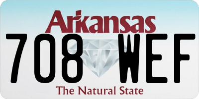 AR license plate 708WEF