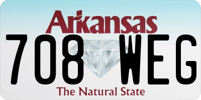 AR license plate 708WEG