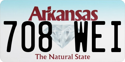 AR license plate 708WEI