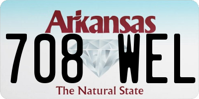 AR license plate 708WEL