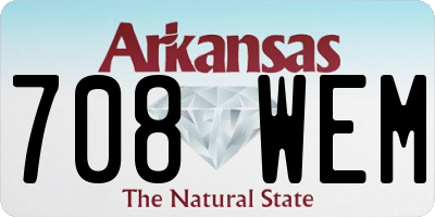 AR license plate 708WEM