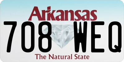 AR license plate 708WEQ