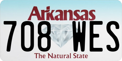 AR license plate 708WES