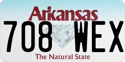 AR license plate 708WEX
