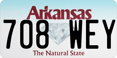 AR license plate 708WEY