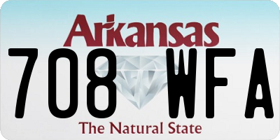 AR license plate 708WFA