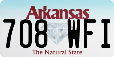 AR license plate 708WFI