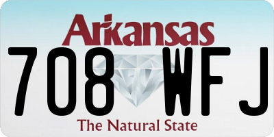 AR license plate 708WFJ