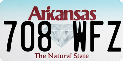 AR license plate 708WFZ