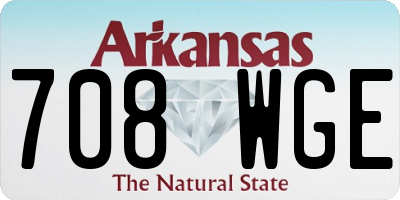 AR license plate 708WGE