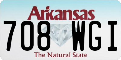 AR license plate 708WGI