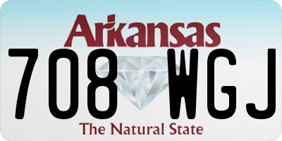 AR license plate 708WGJ