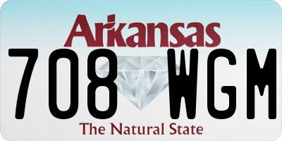 AR license plate 708WGM