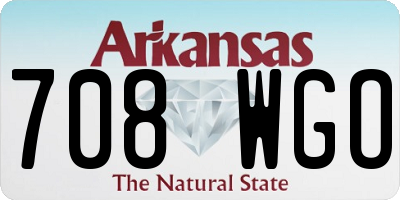 AR license plate 708WGO