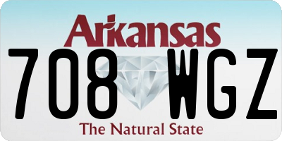 AR license plate 708WGZ