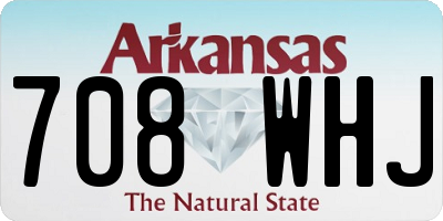 AR license plate 708WHJ