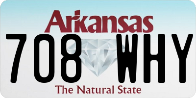 AR license plate 708WHY
