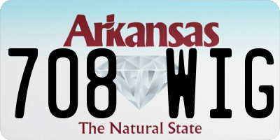 AR license plate 708WIG